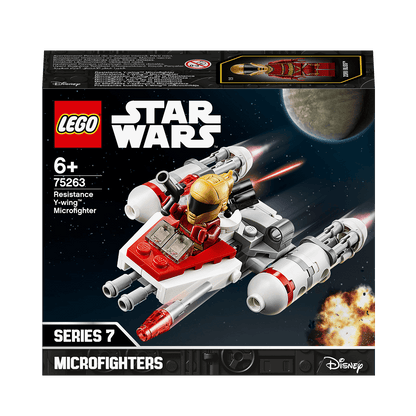 LEGO® Star Wars Resistance Y-wing Microfighter 75263 with Zorii Bliss minifigure, perfect for kids aged 6 and up.