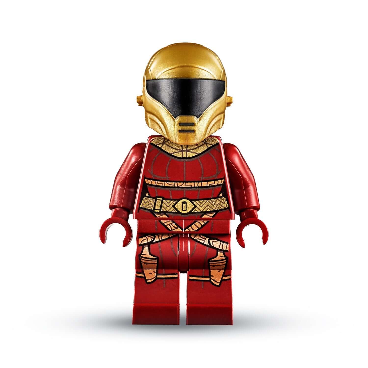 LEGO® Star Wars Zorii Bliss minifigure in red and gold costume, perfect for imaginative play and building adventures.