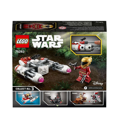 LEGO Star Wars Resistance Y-wing Microfighter 75263 with Zorii Bliss minifigure, perfect for kids' role-play action.