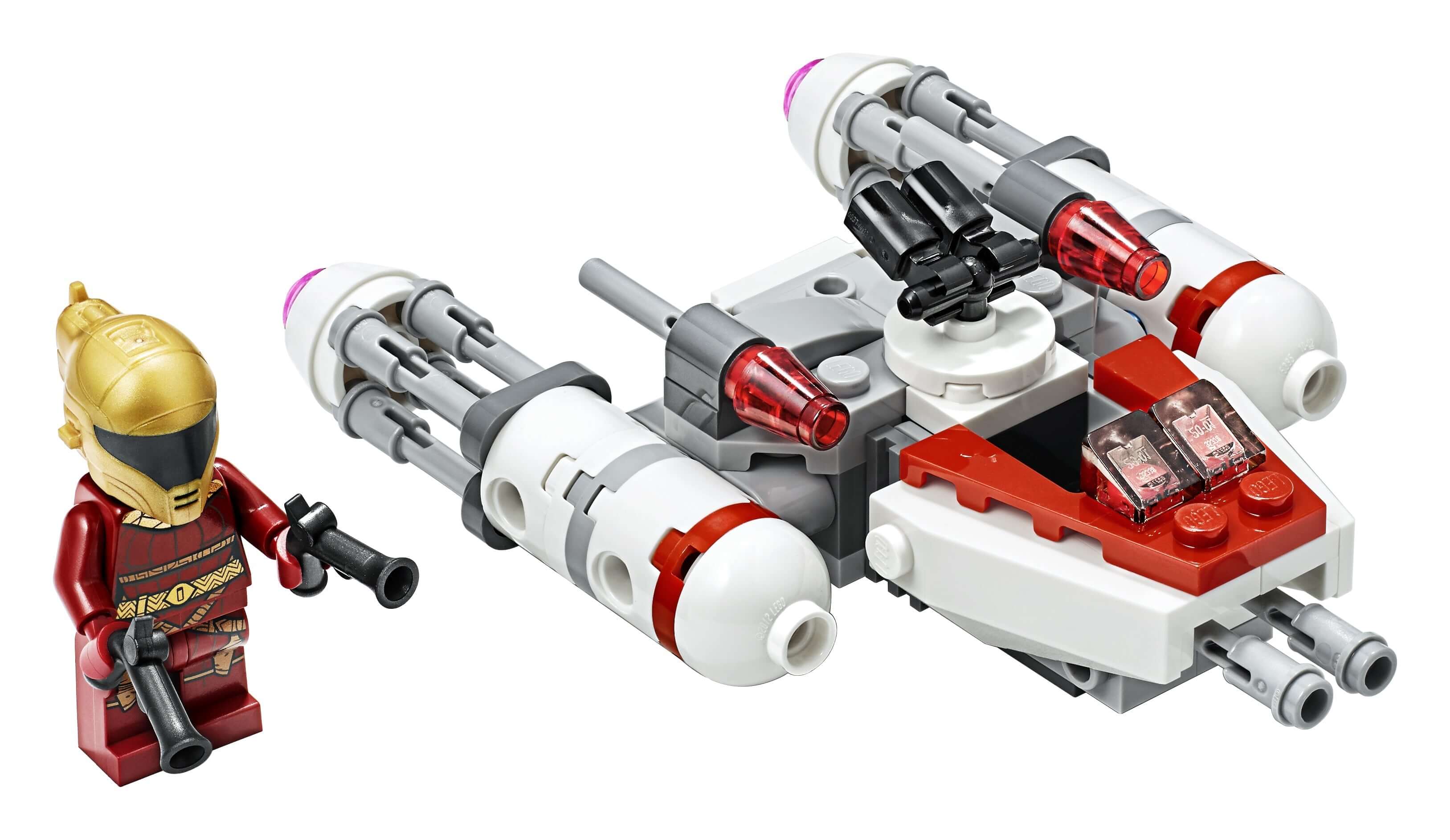 LEGO® Star Wars Resistance Y-wing Microfighter 75263 with Zorii Bliss minifigure for role-play action.