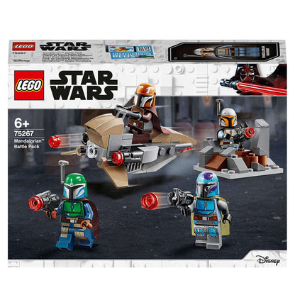 LEGO Star Wars Mandalorian Battle Pack Set 75267 featuring speeder and minifigures for kids' imaginative play.