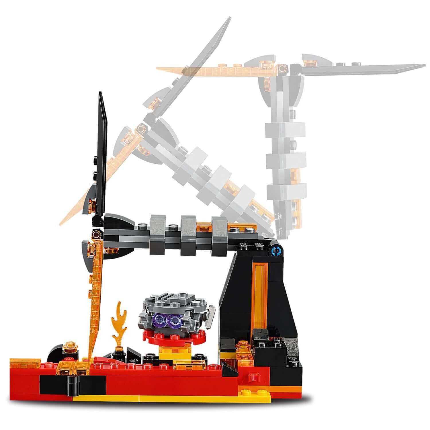 LEGO Star Wars Duel on Mustafar set featuring Obi-Wan vs. Anakin lightsaber battle scene.