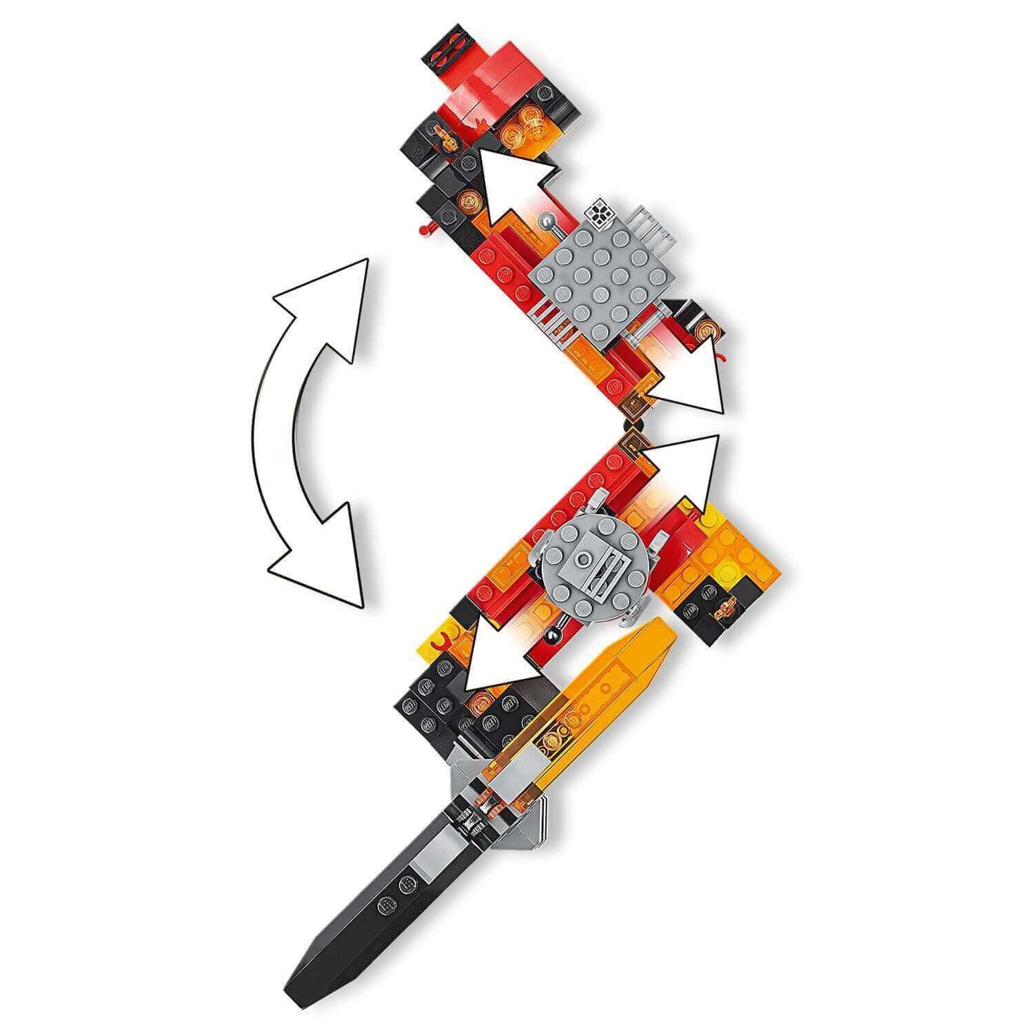 LEGO® Star Wars Duel on Mustafar playset features a buildable lightsaber for epic Obi-Wan vs. Anakin duels.