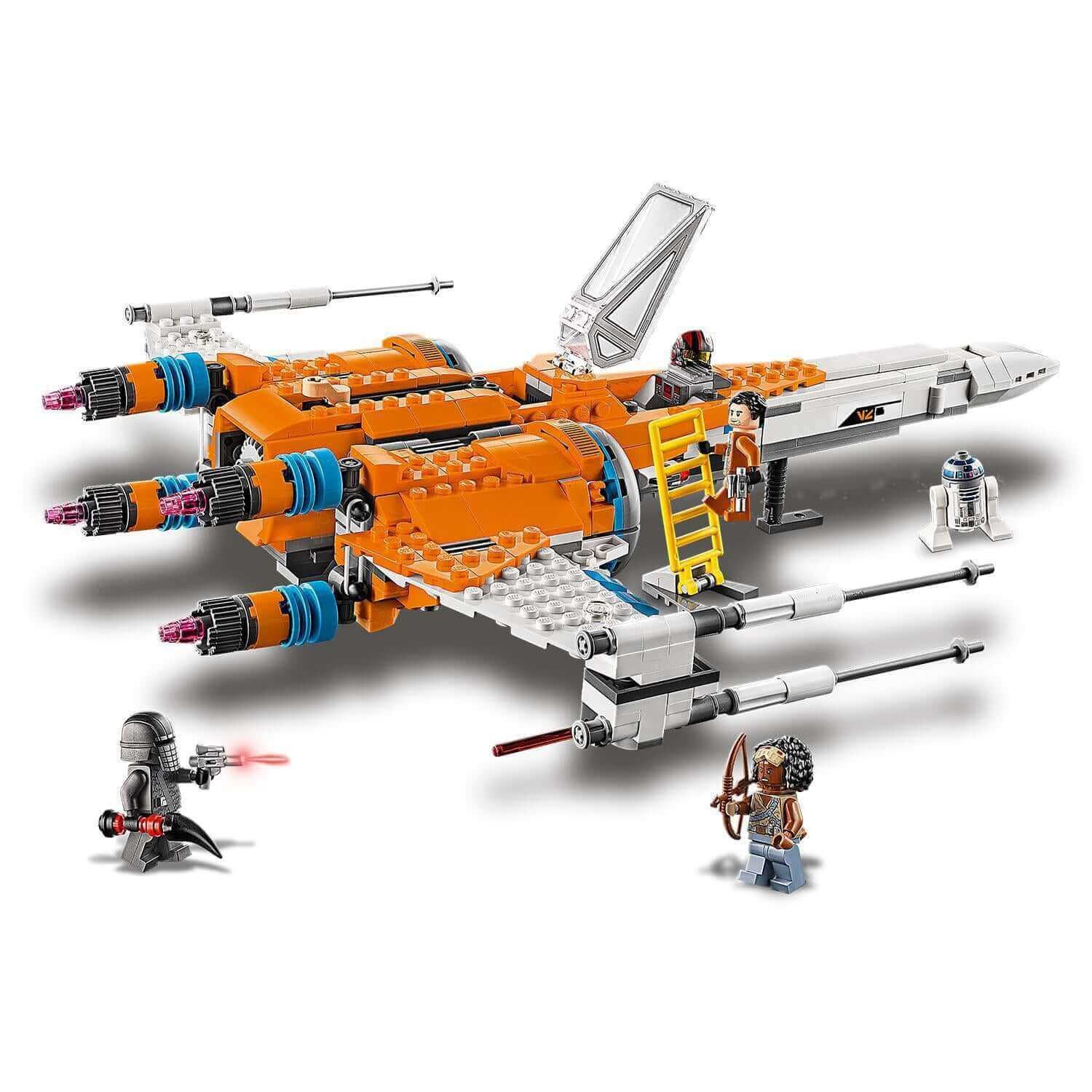 LEGO Star Wars Poe Dameron's X-wing Fighter 75273 with minifigures and accessories, perfect for action play.