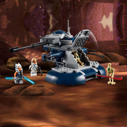 LEGO® Star Wars Armored Assault Tank (AAT) 75283 with characters, perfect for recreating Clone Wars battle scenes.