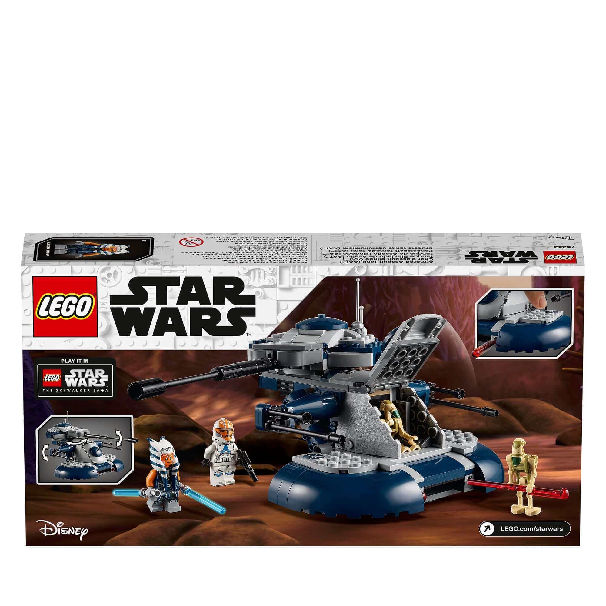 LEGO® Star Wars Armored Assault Tank (AAT) 75283 set with figures for exciting Clone Wars battles.