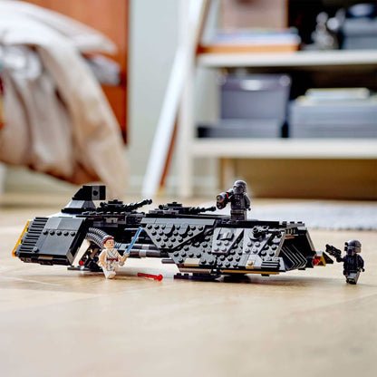 LEGO Star Wars Knights of Ren Transport Ship 75284 set with Rey and Knights of Ren figures for imaginative play.