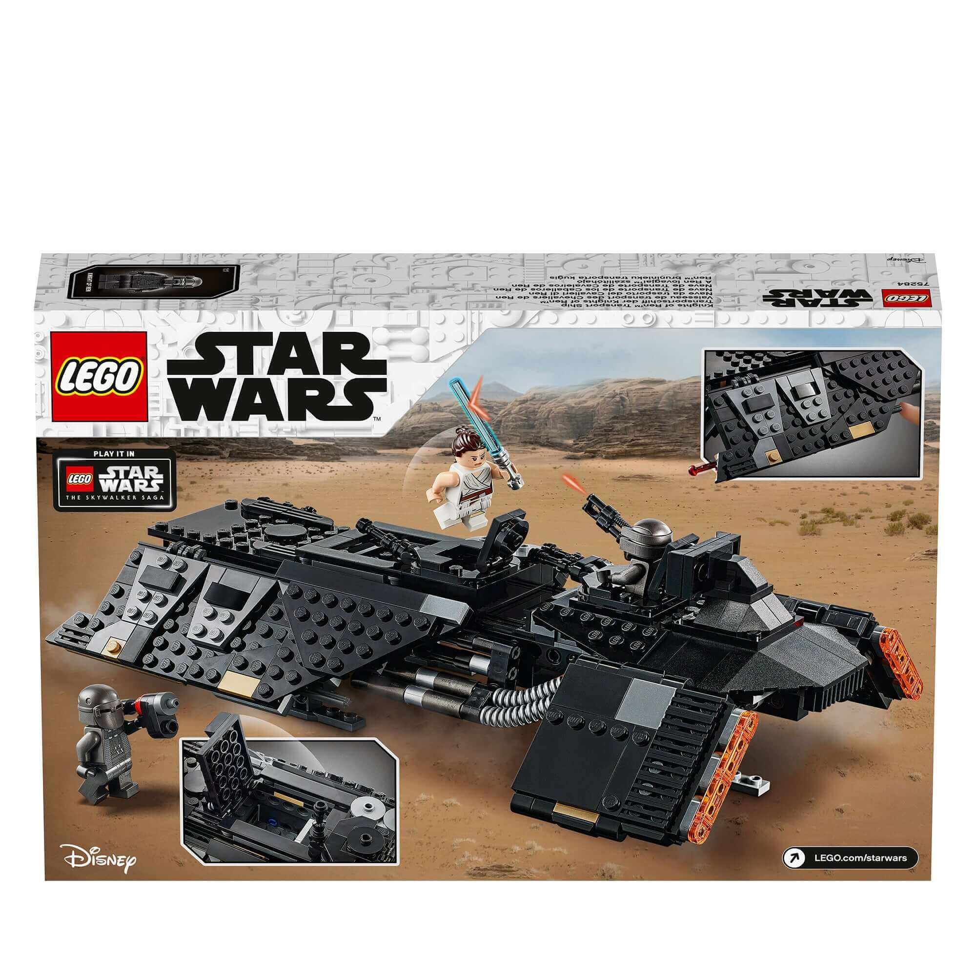 LEGO Star Wars Knights of Ren Transport Ship 75284 building set for kids to create battles with Rey.