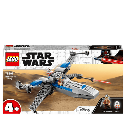 LEGO Star Wars Resistance X-Wing Building Set 75297 with Poe Dameron character for kids aged 4+