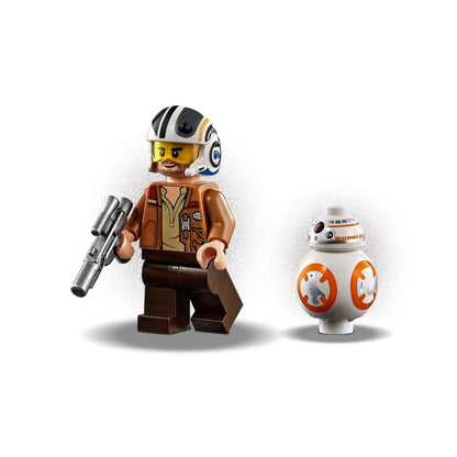 LEGO Star Wars Resistance pilot and BB-8 droid figures, part of the 75297 building set for kids.