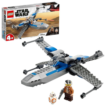 LEGO Star Wars Resistance X-Wing set 75297 with mini figures, ideal for young kids to explore Star Wars universe.