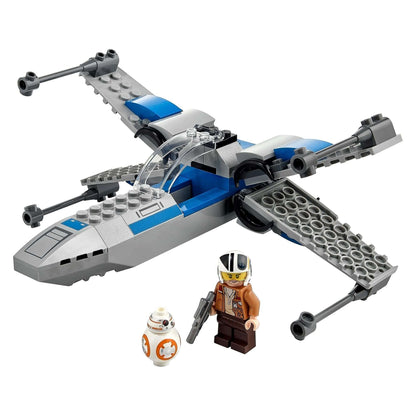 LEGO Star Wars Resistance X-Wing building set 75297 with pilot and BB-8 figure, perfect for young fans.