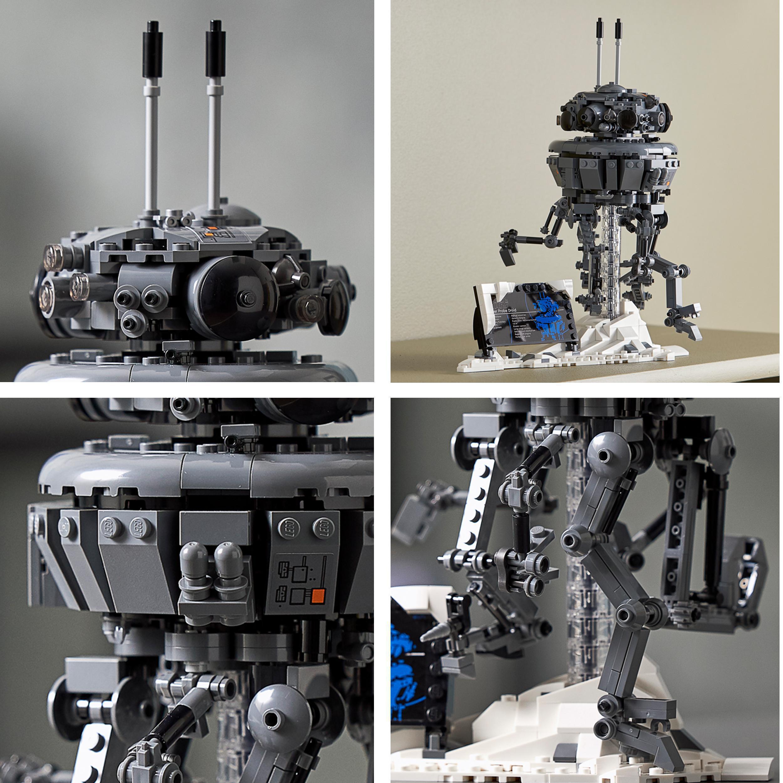 LEGO® Star Wars Imperial Probe Droid 75306 build set, showcasing detailed design and snowy Hoth scene for adult collectors.