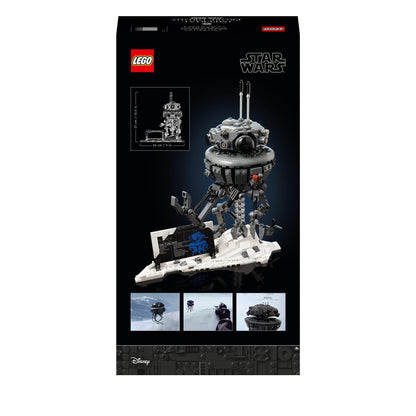 LEGO® Star Wars Imperial Probe Droid Adult Set 75306, featuring a snowy Hoth scene with detailed build for collectors.