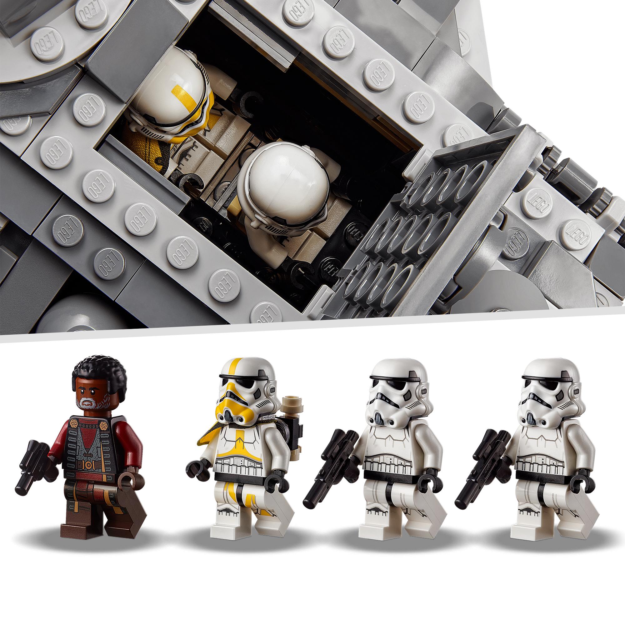 LEGO Star Wars Imperial Armoured Marauder Set 75311 featuring Greef Karga and Stormtrooper minifigures.