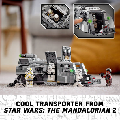LEGO Star Wars Imperial Armoured Marauder set with Stormtroopers and Greef Karga, inspired by The Mandalorian.