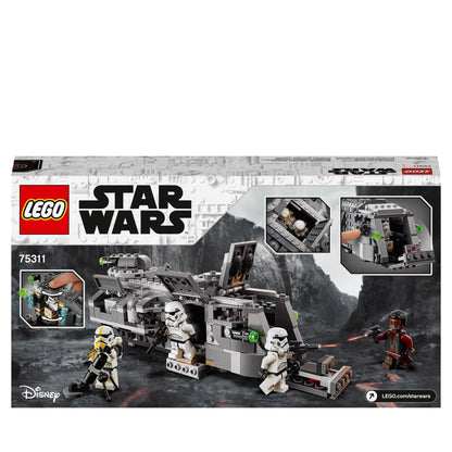 LEGO Star Wars Imperial Armoured Marauder Set 75311, featuring Stormtroopers and Greef Karga for epic battles.