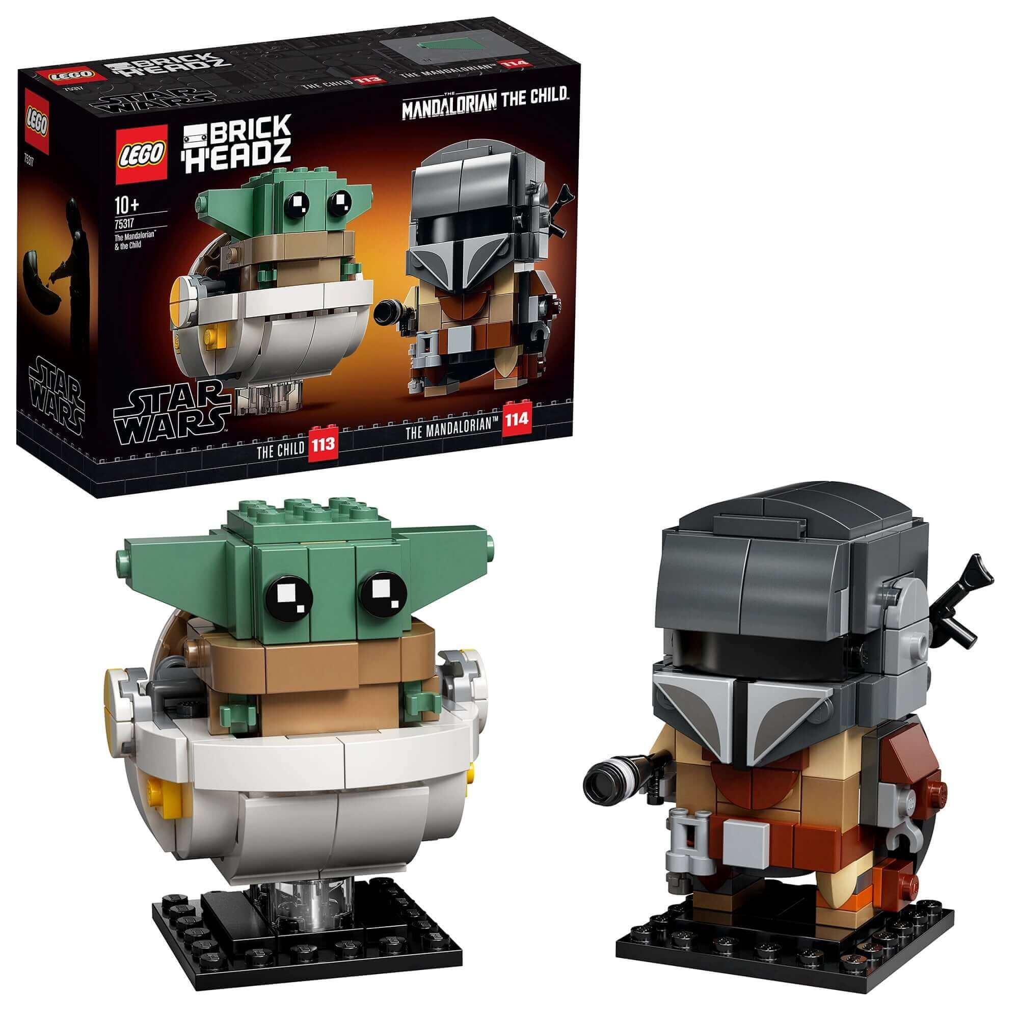 LEGO® BrickHeadz Star Wars set featuring The Mandalorian and The Child for fans to build and display.