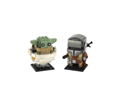 LEGO® BrickHeadz Star Wars The Mandalorian 75317 featuring The Mandalorian and the Child collectible figures.