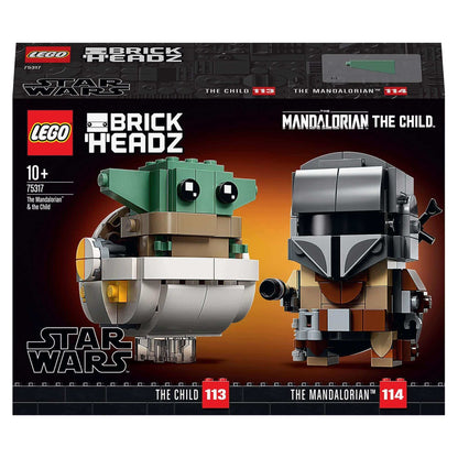 LEGO BrickHeadz Star Wars set featuring The Mandalorian and The Child, perfect for fans and collectors.
