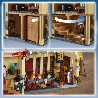 LEGO Harry Potter Great Hall Set 75954 with detailed stairway and character scenes, showcasing imaginative play.