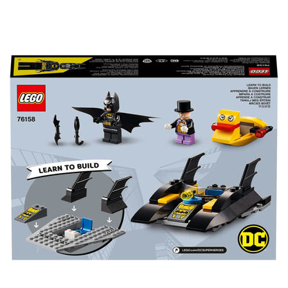 LEGO DC Batman Batboat The Penguin Pursuit set 76158 with Batman and Penguin minifigures for fun, hands-on play.