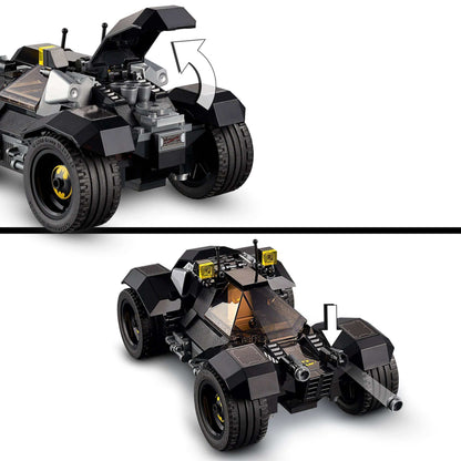 LEGO DC Batman Joker's Trike Chase Toy 76159 showcasing Batman vehicle with movable parts and detailed design.