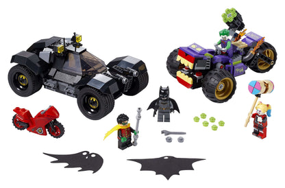 LEGO DC Batman Joker's Trike Chase Toy 76159 with vehicles, characters, and accessories for action-packed play.