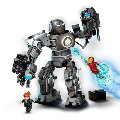 LEGO Marvel Iron Man Iron Monger Mayhem Set 76190 featuring Iron Monger and Iron Man in an action-packed scene.
