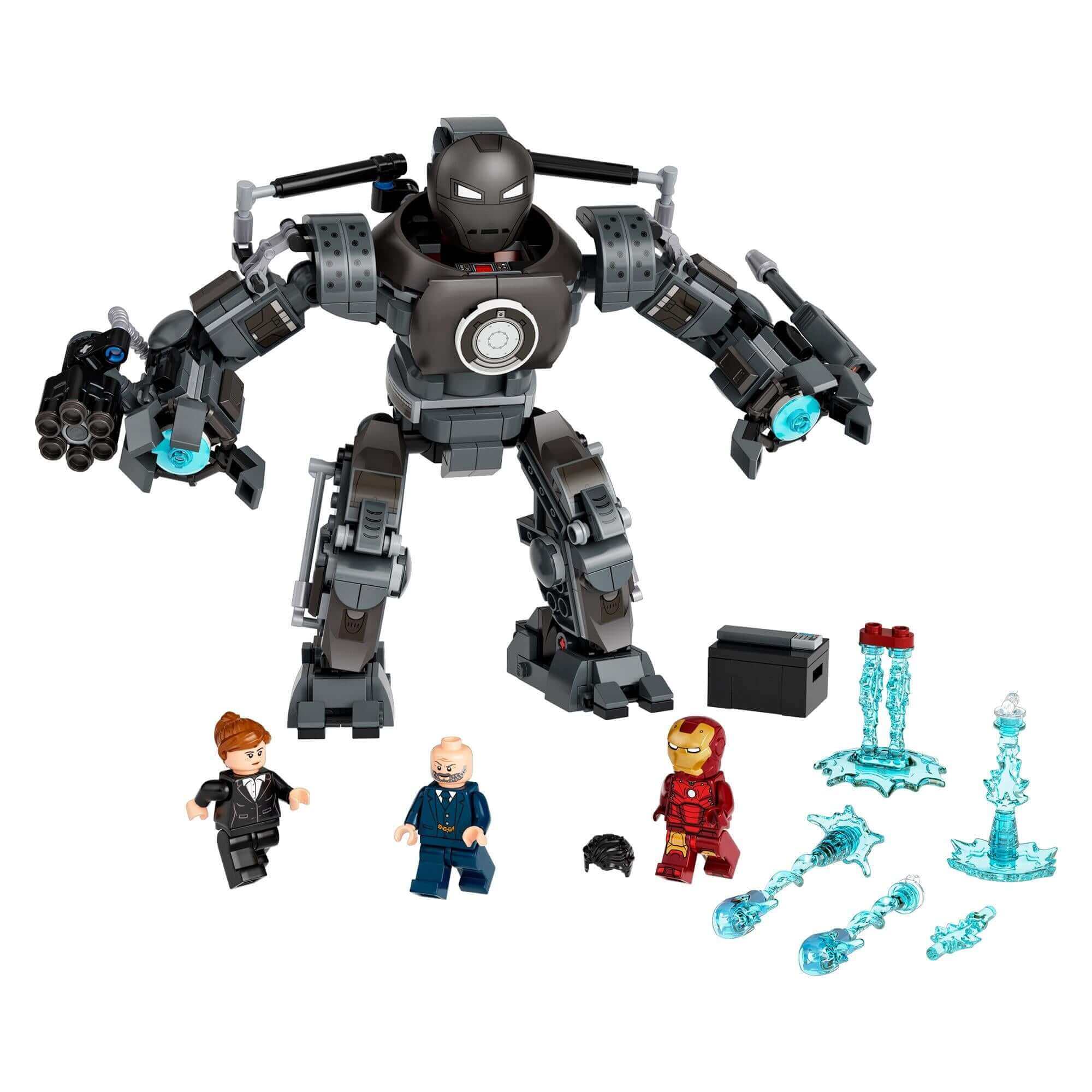 LEGO Marvel Iron Man: Iron Monger Mayhem Set 76190 with Iron Monger mech and mini figures for superhero battles.