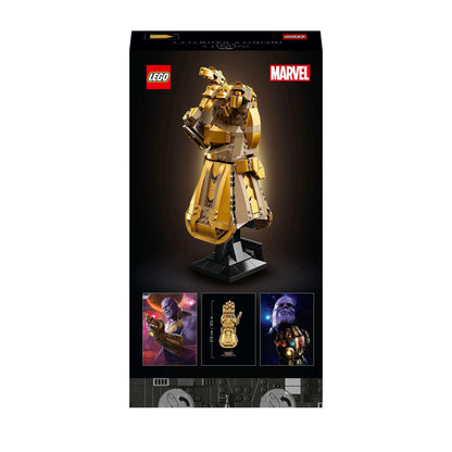 LEGO Marvel Infinity Gauntlet set 76191 with movable fingers and 6 Infinity Stones, perfect for adult fans.