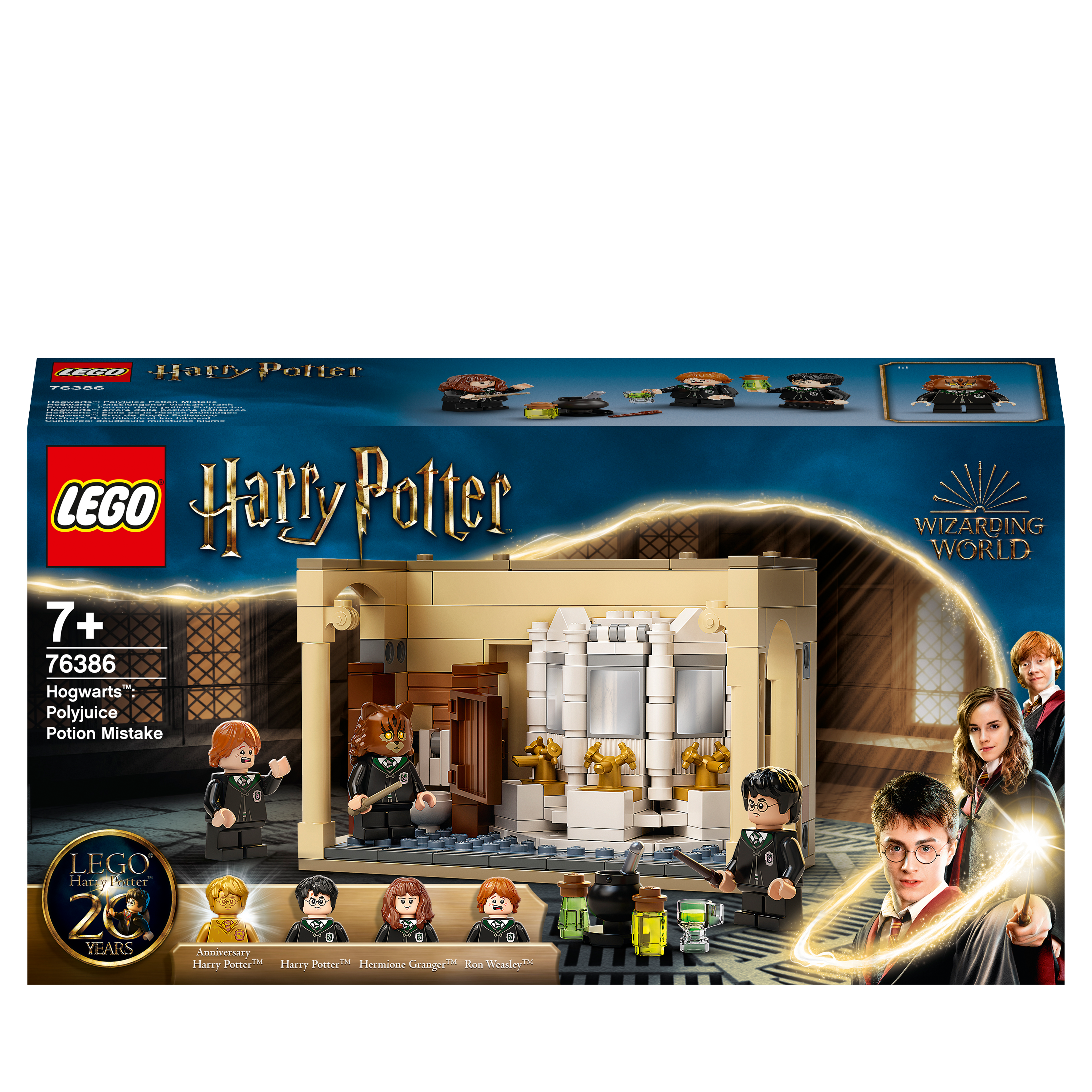 LEGO Harry Potter Hogwarts Potion Mistake Set 76386 featuring characters and magical elements from the wizarding world.