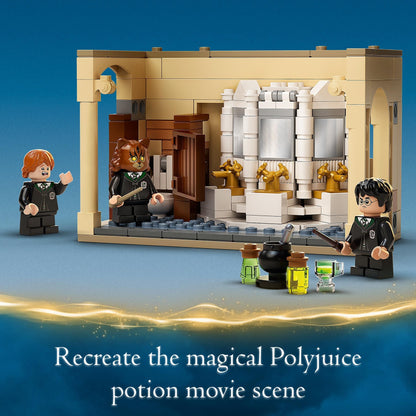 LEGO Harry Potter Hogwarts Potion Mistake Set 76386 with characters in a magical potion scene.