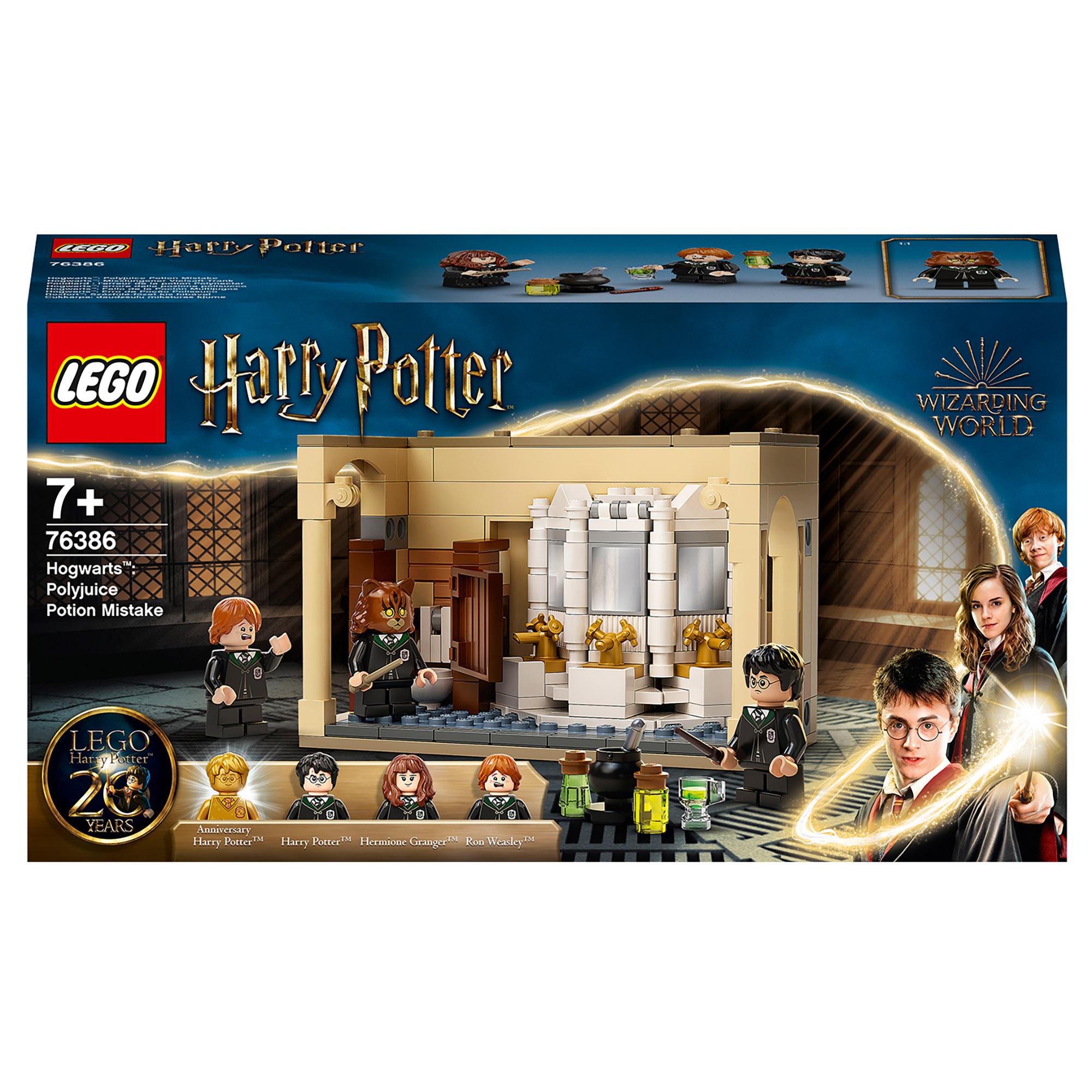 LEGO Harry Potter Hogwarts Potion Mistake Set 76386 with characters and magical potion scene for kids.
