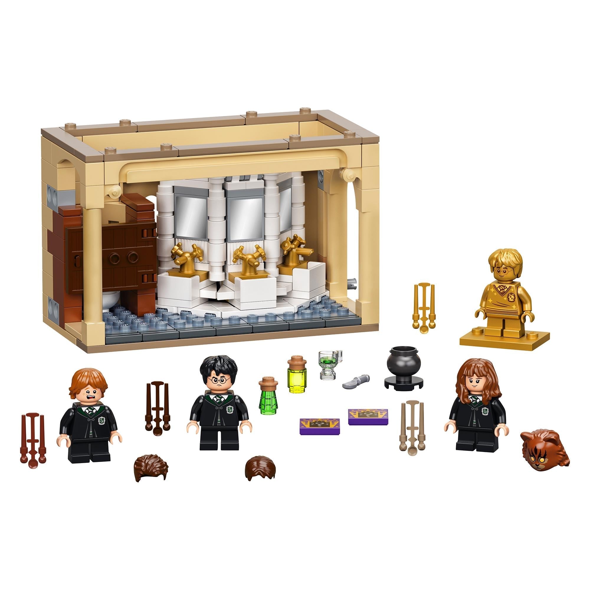 LEGO Harry Potter Hogwarts Potion Mistake Set 76386 with characters and potion accessories for kids' magical play.
