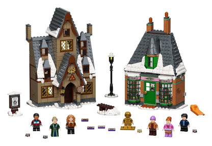 LEGO Harry Potter Hogsmeade Village Visit Set 76388 featuring iconic buildings and characters for magical adventures.