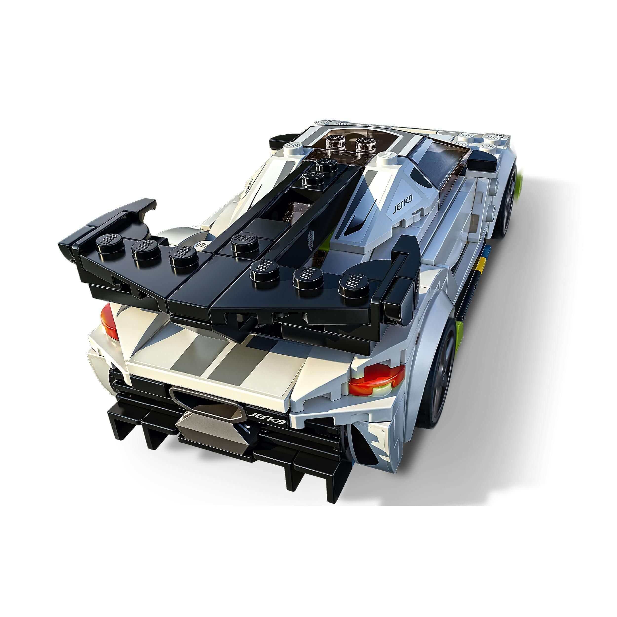 Top view of LEGO® Speed Champions Koenigsegg Jesko car toy 76900, showcasing sporty design and detailed features.