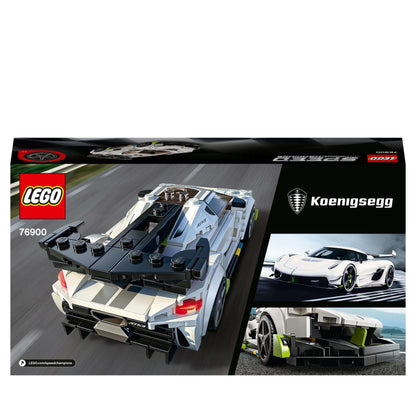 LEGO Speed Champions Koenigsegg Jesko Car Toy 76900 packaging showcasing the model design and features.
