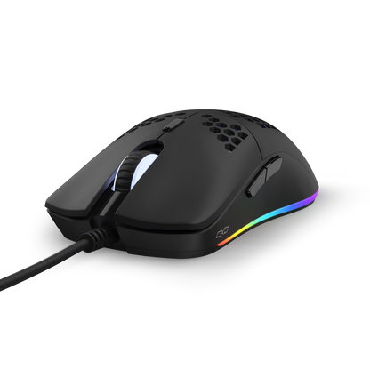 Tecware EXO Elite RGB gaming mouse featuring a lightweight design and advanced PIXART 3389 sensor.