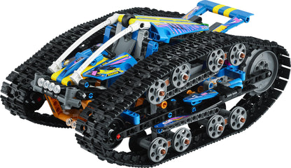LEGO App-Controlled Transformation Vehicle 42140 showcasing intricate design, remote control features, and transforming capabilities.
