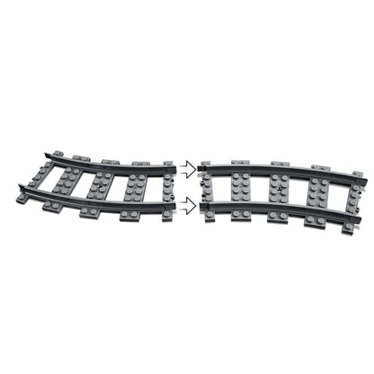 LEGO City Switch Tracks Set 60238 featuring curved tracks for customizable train routes.