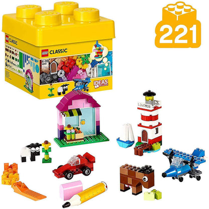 LEGO Classic Creative Bricks set 10692 featuring colorful bricks and builds for children ages 4-99.