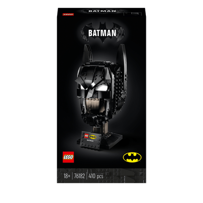 LEGO® DC Batman Cowl Set 76182 for adults, featuring a detailed Batman cowl model for building enthusiasts.