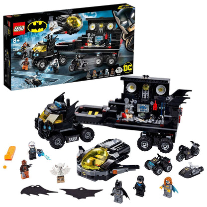 LEGO DC Batman Mobile Bat Base Truck Toy 76160 with minifigures, vehicles, and gadgets for kids aged 8 and up.