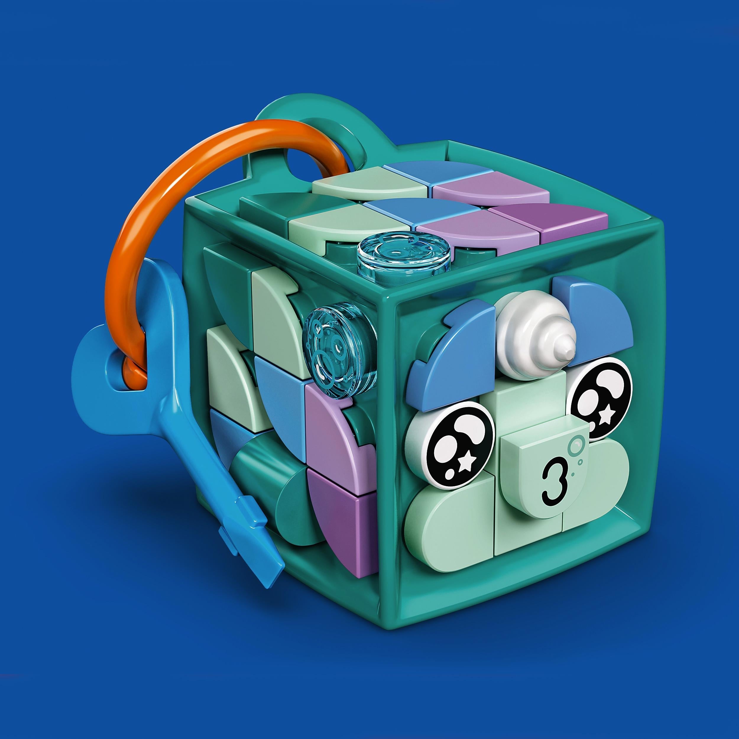 LEGO® DOTS Narwhal Bag Tag Craft Set for Kids featuring customizable tiles and a silicone hanger.