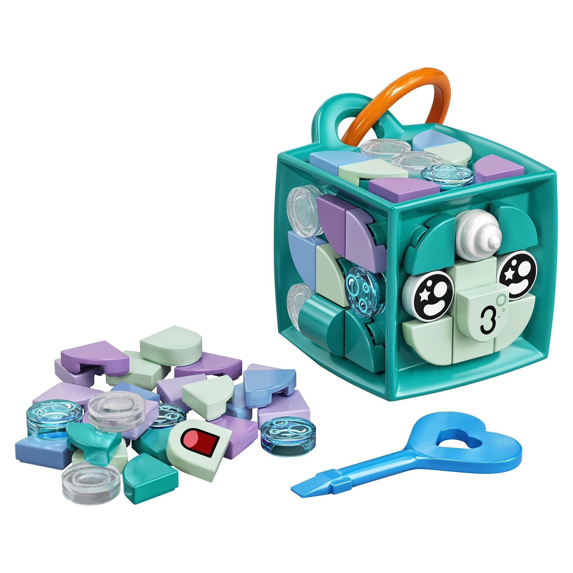 LEGO DOTS Bag Tag Narwhal Craft Set 41928 with customizable tiles and accessories for kids.