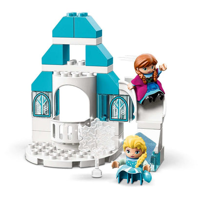 LEGO® DUPLO Disney Frozen Ice Castle Set 10899 with Anna and Elsa figures for imaginative play.