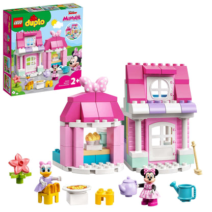 LEGO® DUPLO Disney Minnie’s House and Café Set 10942 featuring colorful mini figures and accessories for imaginative play.