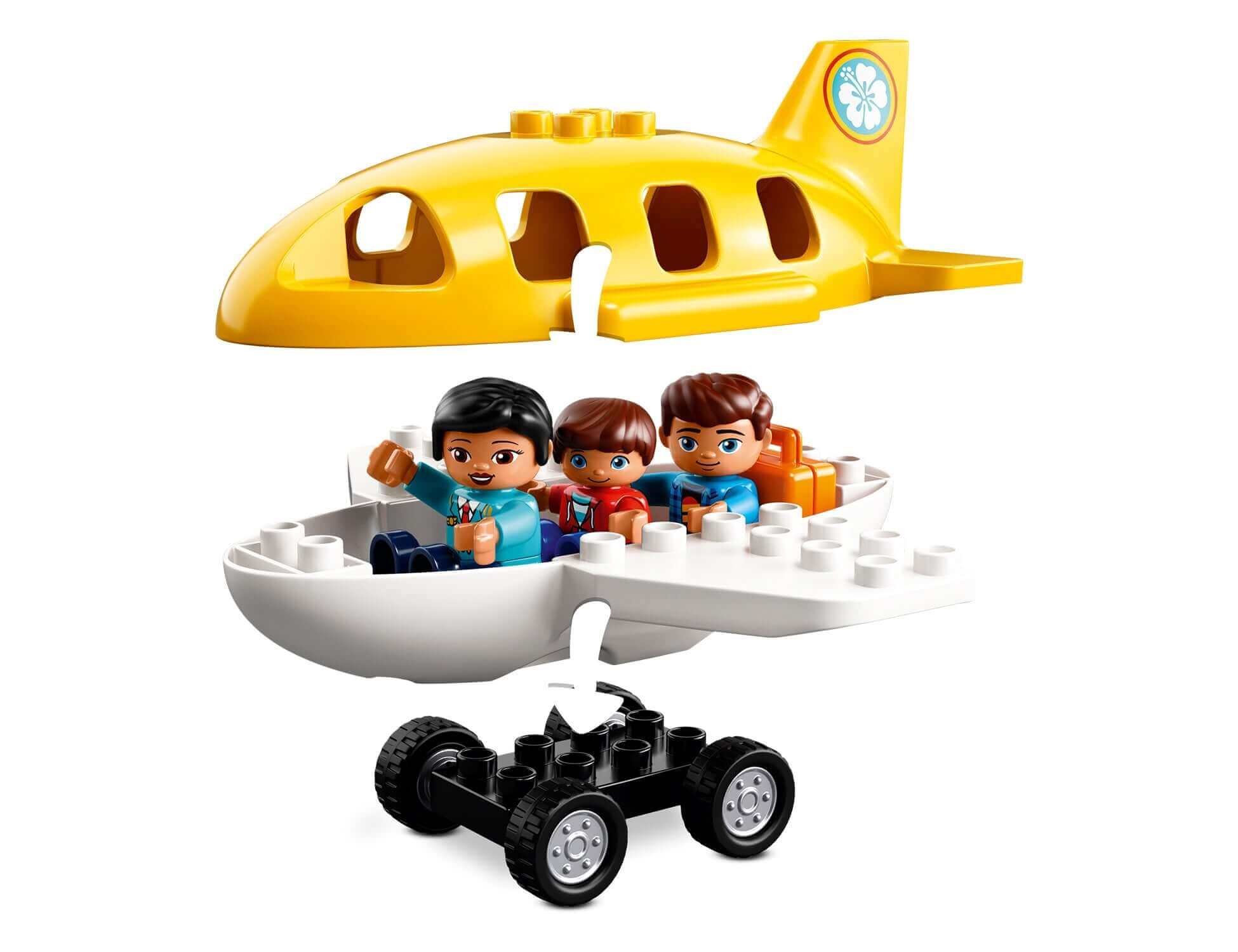 LEGO® DUPLO My Town Airport Building Set 10871 featuring a buildable airplane and three mini figures for toddlers.