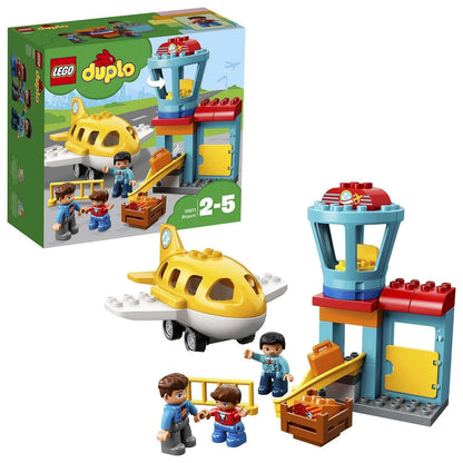LEGO DUPLO My Town Airport set 10871 with control tower, buildable plane, and figures for preschool play.